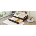 thumbnail image 5 of Tensun Twin Daybed with Trundle, Espresso Wood Frame, Twin Size Trundle with Wooden Slat Support, Platform Bed for Living or Guest Room, No Box Spring Required, 5 of 5