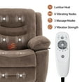 thumbnail image 6 of Sfxingyou Large Power Swivel Rocker Recliner with Massage and Heat, USB Port,Overstuffed Electric Rocking Chairs Living Room(Mocha), 6 of 8