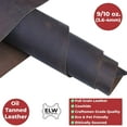 thumbnail image 2 of ELW Side (20-25 SQ FT) Pre-Cut Cowhide Dark Brown Leather 9-10 oz (3.6-4mm) Calf Hide Full Grain Leather for Tooling, Holsters, Knife Sheaf, Carving, Embossing, Stamping, Collar, Leash, Crafting, 2 of 6