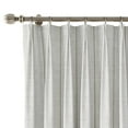 thumbnail image 3 of TWOPAGES Polyester Linen 42 X 96 Inches Long Curtain 1 Panel Pinch Pleat Hanging Style Light Filtering Curtain for Bedroom, Wide Stripe, 3 of 6