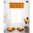 thumbnail image 6 of Halloween Valances for Windows Cute Orange Pumpkin Monster Window Curtain Rod Pocket Snowmen Holiday Window Treatment Decor Valances for Kitchen Living Room Bedroom 42x12in, 6 of 7