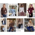 thumbnail image 5 of PRETTYGARDEN Womens Fall Lightweight Knit Cardigan Sweater | Button Down Long Sleeve Crew Neck,Soft Ribbed Knit Slim Fit,Business Casual Going Out Travel Outfits,Fashion Clothing, 5 of 8