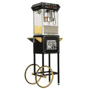 FunTime Sideshow 8oz Popcorn Machine with Cart, Black/Gold