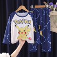 thumbnail image 1 of Pijamas para niños, conjunto de ropa para el hogar de manga larga para niñas de estilo coreano, ropa fina para aire acondicionado para bebés, ropa para niños de primavera y otoño, 1 of 2