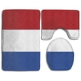 thumbnail image 1 of JSDART Flag Netherlands 3 Piece Bathroom Rugs Set Bath Rug Contour Mat and Toilet Lid Cover, 1 of 2