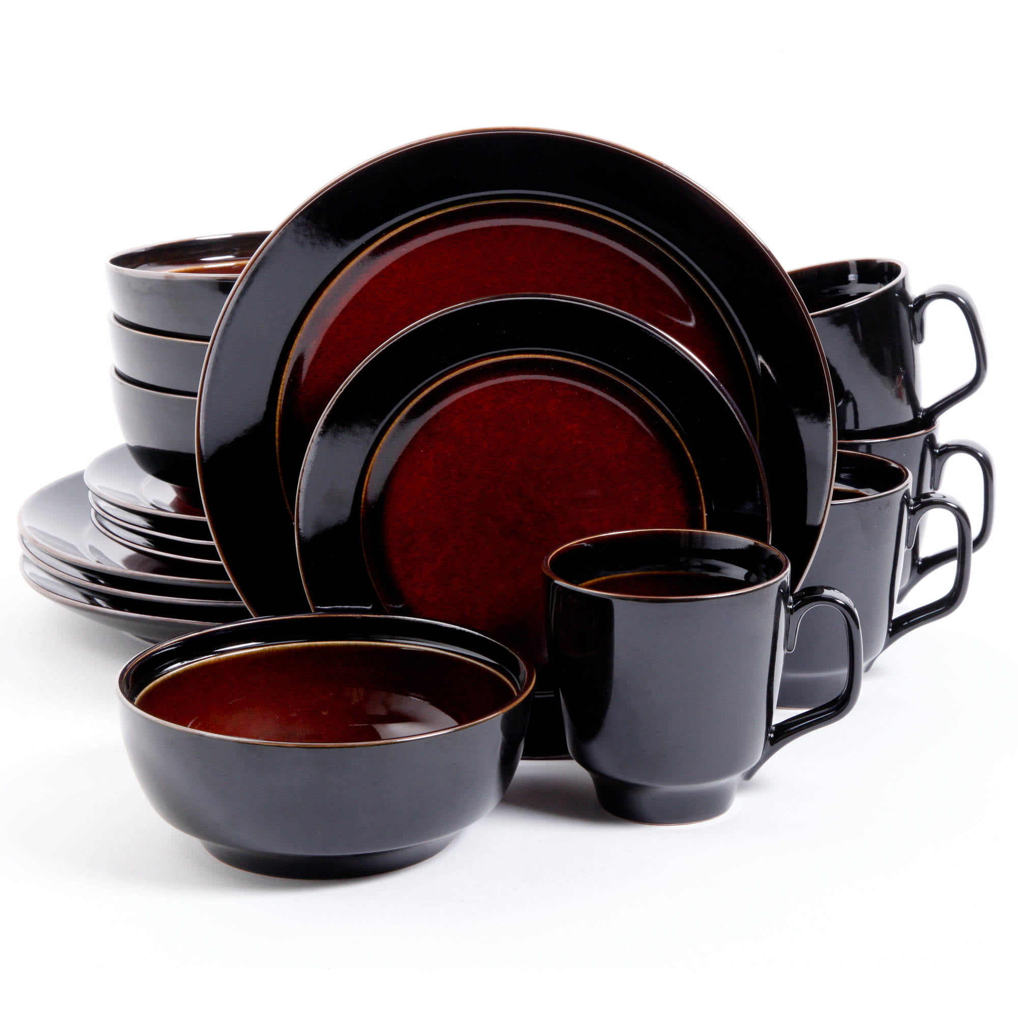 Купить красную посуду. Stoneware Dinnerware Set посуда. Столовый сервиз quadrato Oxfo Red Black. Elite Gibson посуда. Томпсон набор столовой посуды черно красный.