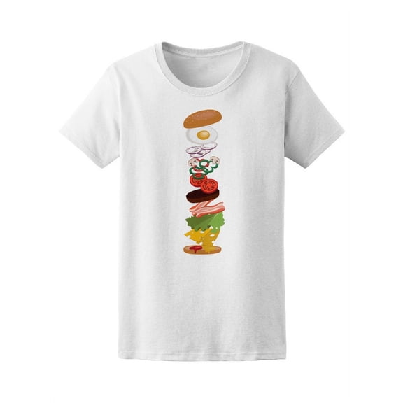 Tasty Burger Ingredients Tee Women's -Image by Shutterstock