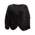 thumbnail image 6 of kaondbfi Cardigans for Elegant Women Crochet Long Sleeve Shirt Mesh Knit Tops Lightweight Summer Clothing Womens Summer Fall Fashion Bolero Shrug Tops, 6 of 6