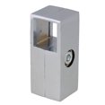 thumbnail image 3 of BQLZR 4 Pcs Silver Aluminium Alloy 2 Way Connector for 0.98inch Square Pipe, 3 of 5