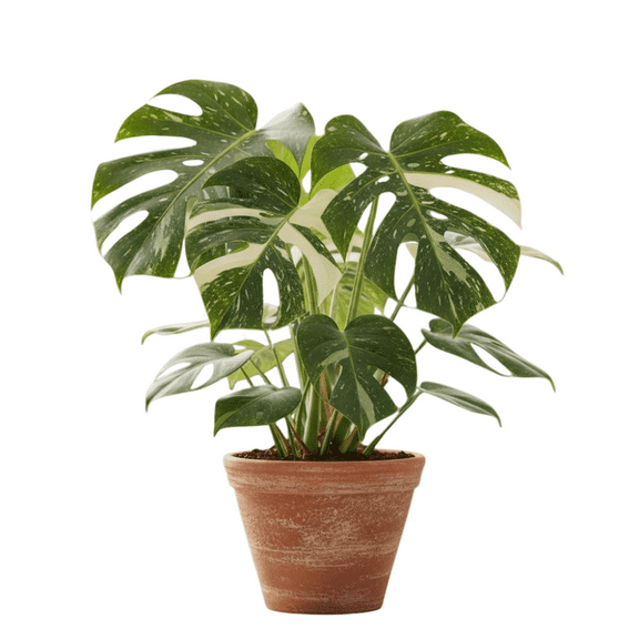 Thai Constellation Monstera Live Plant, Rare Tropical Variegated Live Indoor Houseplant, 4 - 6 inches Tall for Growing