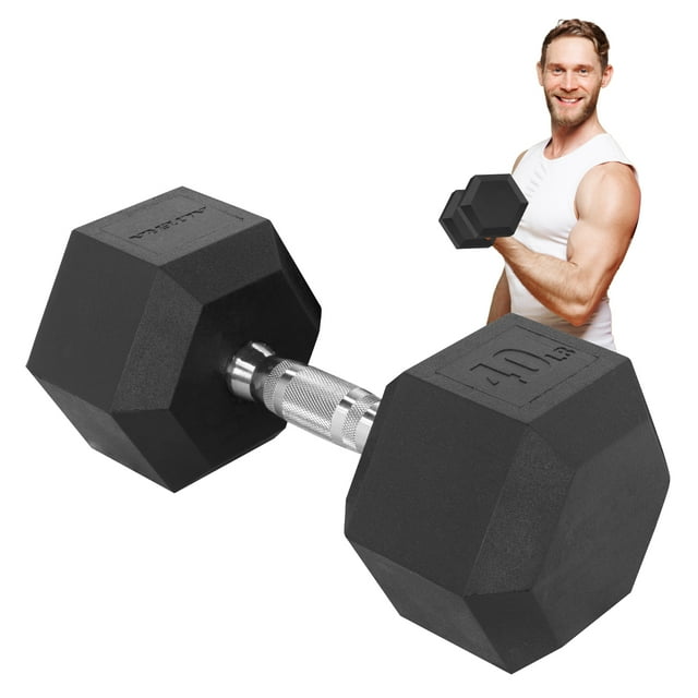 Mancuerna Hexagonal Altera Acero Forro de Neopreno 40 Lbs