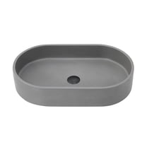 Vinnova Design Vinnova Eibar Grey Concrete Oval Vessel Bathroom Sink
