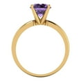 thumbnail image 4 of 1.5 ct Round Cut Simulated Alexandrite Solitaire Engagement Ring for Women in 18K Yellow Gold, 4 of 5