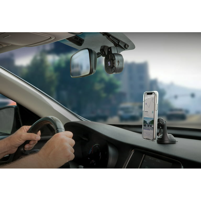 Scosche NEXC11032W-SP1 Full HD Smart Windshield Mount Car Dash Cam Powered  by Nexar Black 