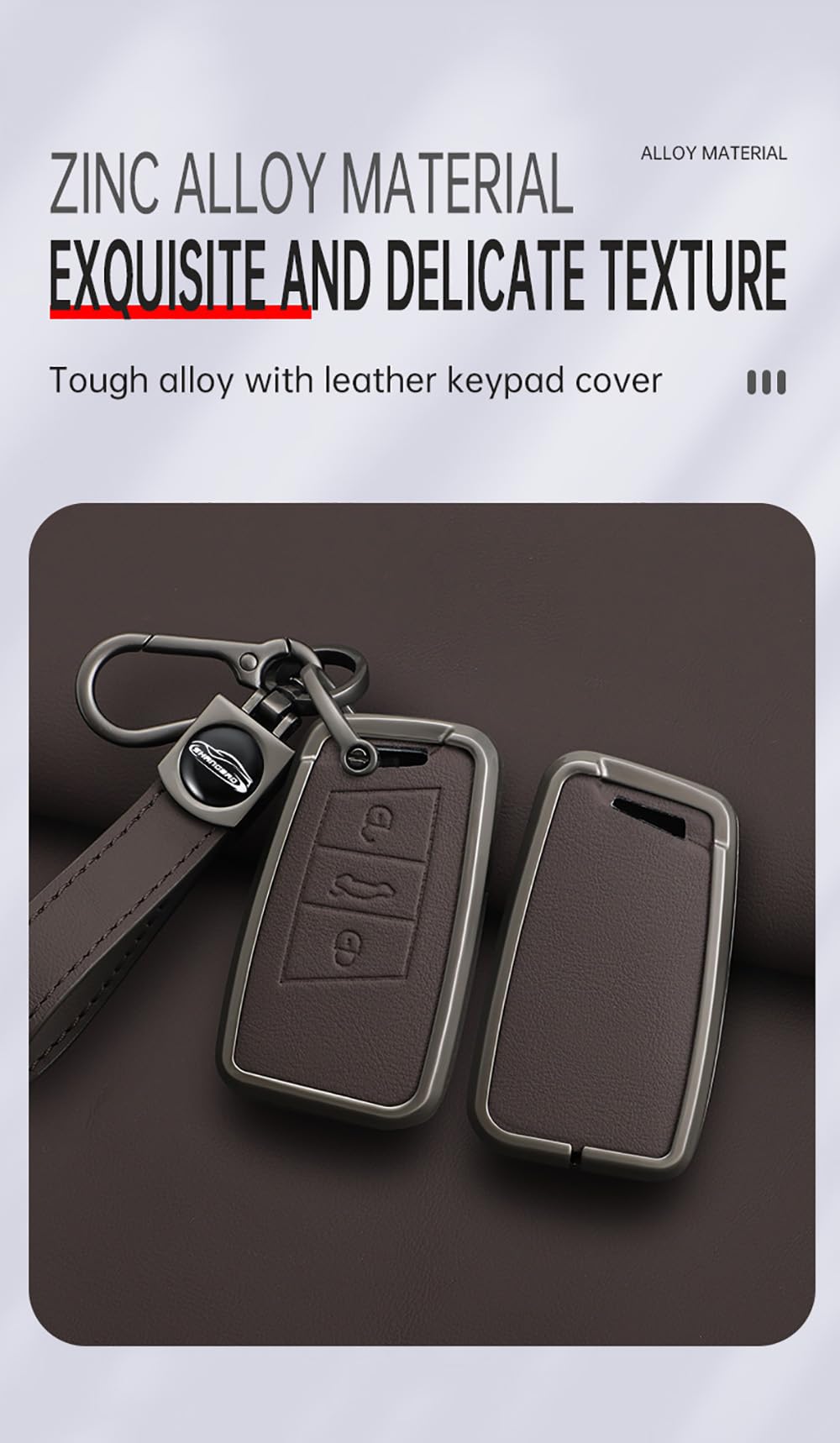 Fit for VW Key Fob Cover Smart Remote Car Key Case Shell Fit for Volkswagen Arteon Atlas Golf Alltrack Jetta GLI Passat