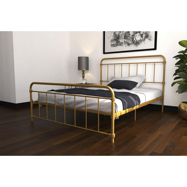 Dhp Wallace Metal Bed Queen Size Frame, Queen Metal Bed Frame With Storage