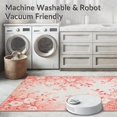 thumbnail image 5 of ODIKA 4'x6' Machine Washable Non-Slip Area Rug, Coral Bloom Foam Gentle Pink Bath High Traffic Rug, Rose, 121532, 5 of 7