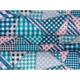thumbnail image 5 of oneOone Velvet Teal Blue Fabric Check Patchwork Sewing Material Print Fabric By The Yard 58 Inch Wide, 5 of 5