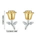 thumbnail image 5 of Coreano de estilo francés Exquisito Tres Rose Pendientes para Mujeres Temperamento Dulce literaria Pendientes para Novias, 5 of 5
