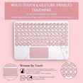 thumbnail image 4 of Detachable Bluetooth Keyboard Case with Round Keys, Multi-Touch Trackpad and 2.4G Wireless Mouse for Lenovo Idea Tab 11" 2025 / Tab M11 11" 2024，Pink, 4 of 10