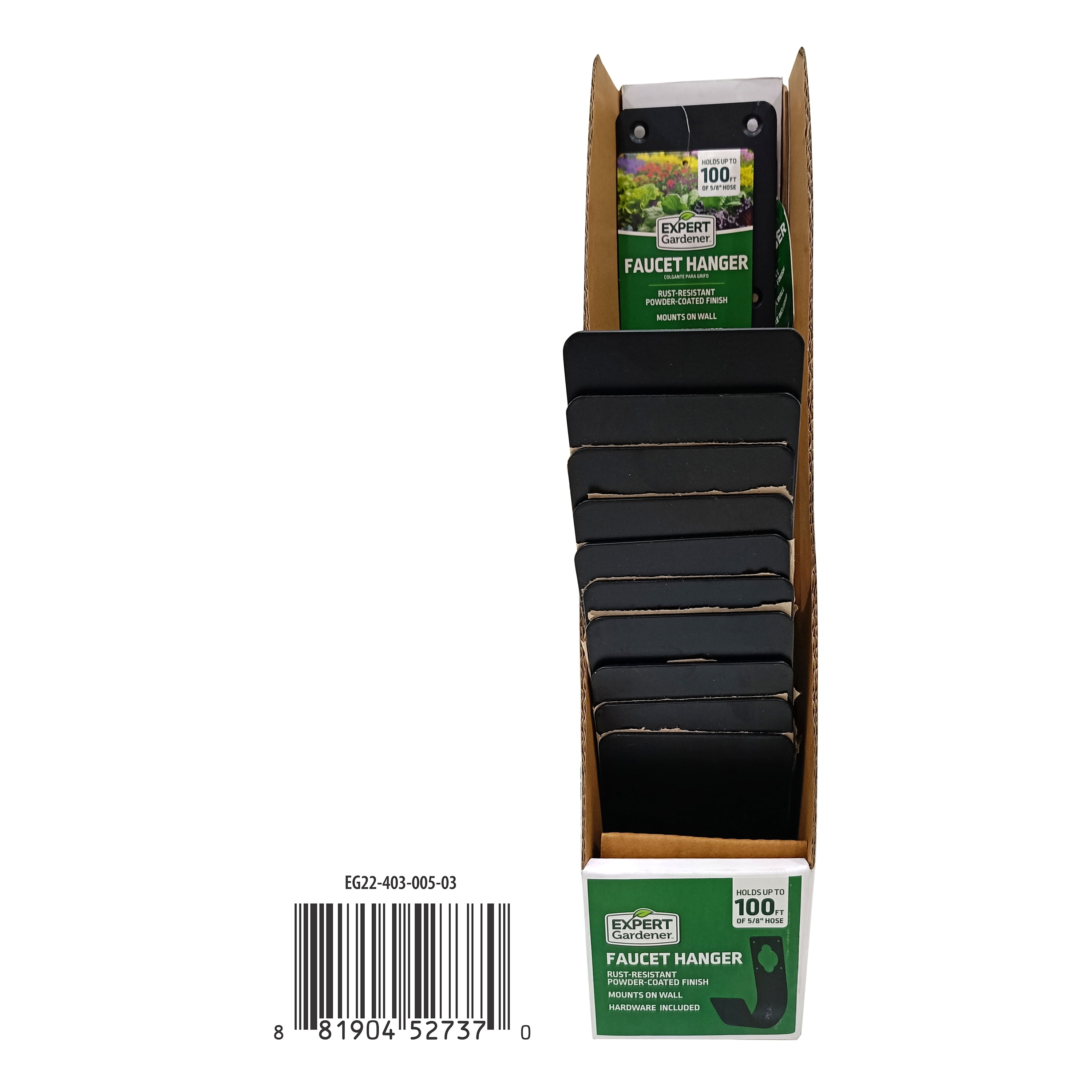 Expert Gardener Metal Spigot Hose Hanger, in Black Color, Holding capacity upto 100 feet