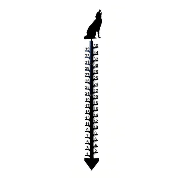 24 inch Snow Gauge Outdoor, Winter Snow Measuring Stick, Iron Snows Measuring Depth Gauge Rod Measure For Yard, Snowfall