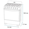 thumbnail image 5 of Estufa de Piso MABE 76 cm 30 pulgadas Plata Mercury EM7622BAPS2, 5 of 5