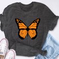 thumbnail image 5 of EcoLoom Orange Monarch Butterfly Illustration Short Sleeve Unisex T Shirt Navy-3XL, 5 of 6