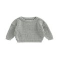thumbnail image 1 of Bébé Garçon Garçon Tricot Pull Manches Longues Col Rond Pull Tops Enfants Automne Hiver Vêtements Chauds, 1 of 8