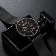 POEDAGAR Men Watch Sport Chronograph Waterproof Luminous Date Wristwatch Fashion Ultra Thin Mesh Belt Men's Watches