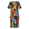thumbnail image 3 of Vestido colgante pictórico de piezas abstractas para mujer, vestido de cumpleaños con bolsillo, 3 of 6