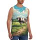thumbnail image 2 of Balery Prairie Pasture Cow Camisetas sin mangas para hombre, absorbe la humedad y protege contra el mal olor.-3X-Large, 2 of 7
