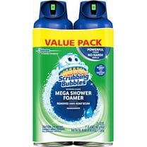 Mega Bathroom and Shower Foamer Aerosol, Rainshower Scent, 20oz (Pack of 2)