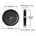 thumbnail image 2 of Flyshop 45 mm 1-3/4" Round Hole Grommet, 38 mm 1-1/2" ID, One-sided Synthetic Rubber Plug Wire Grommets Protector Automotive Firewall Cable Hole Plug, Black, 4PCS, 2 of 8
