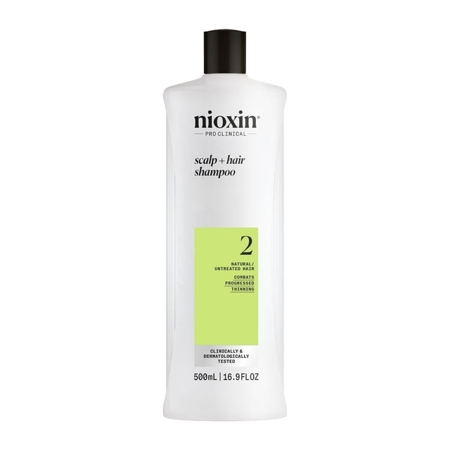 Nioxin Cleanser Shampoo System 2 for Fine Hair with Progressed Thinning, 16.9 Ounce