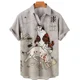 thumbnail image 2 of Camisas hawaianas unisex para hombre, camisetas con estampados 3D de gato samurái japonés vintage, camisetas de manga corta Harajuku para niños, 2 of 5