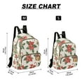 thumbnail image 2 of FORMRS Mini Backpack Purse for Women Travel Daypack Casual Shoulder Bag, Red Christmas Poinsettia, 2 of 7