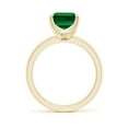 thumbnail image 2 of ANGARA Lab Grown 2.85 Ct Prong-Set Emerald Solitaire Engagement Ring for Women in 14K Yellow Gold (Size-10x8mm) | May Birthstone, Anniversary, Jewelry Gift for Women | Lab-Grown Emerald Ring, 2 of 8