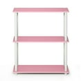 thumbnail image 3 of Furinno Turn-N-Tube Étagère Compacte à 3 Niveaux, Rose/blanc, 10024PI/WH, 3 of 3