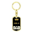 thumbnail image 4 of Cat Key Ring Korn Ja Cat Dad King Keychain Stainless Steel or 18k Gold, 4 of 10