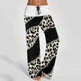 thumbnail image 5 of Gibobby Pantalones de mezclilla afelpados mujer Pantalones de yoga sueltos cintura elástica Tira de bolsillo alta Caqui XL, 5 of 5