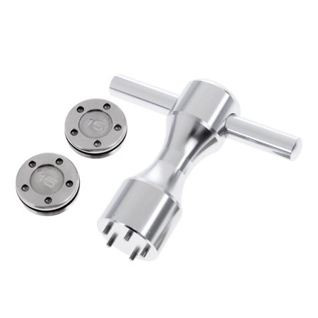 Aluminium Alloy Golf Putter Weight Wrench Tool with 2 Custom Weights (Approx. 5g 10g 15g ) For