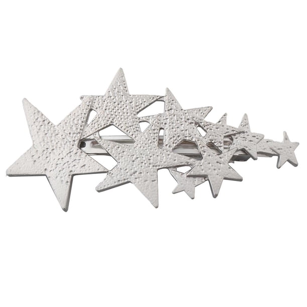 Pinzas para el cabello con forma de estrella, elegantes y a la moda, horquillas para el cabello, accesorios para el cabello Plata