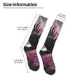 thumbnail image 2 of Rateoe Flower Bald Eagle Pattern Women’s Knee High Crew Socks,Trouser Socks Comfortable, Breathable, Moisture-Wicking and Soft, 2 of 6