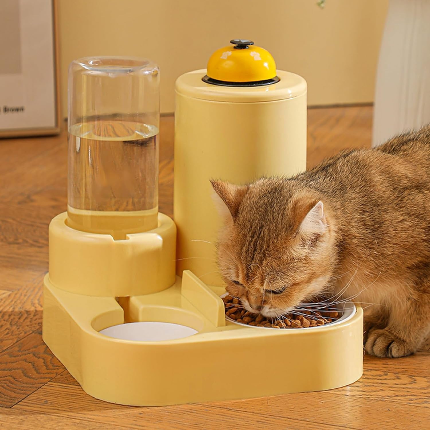 Cat Feeder Automatic, Pet Feeder and Water Dispenser Set, Automatic Pet Feeder for Cats for Small Medium Kitten Puppy Pets