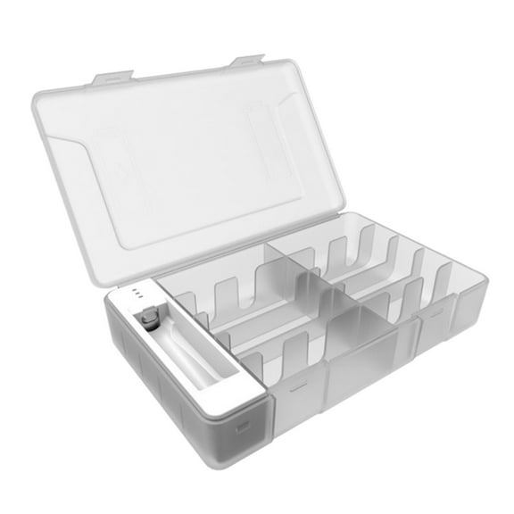 Battery Holder For Double/Trible A Batteries Organizers Storage Box With Builts In Tester Dividers Easy Access Design