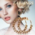 thumbnail image 1 of Xihbxyly Ofertas Prime Pendientes de Cadena Exagerados de aleación de Oro, Joyas de Damas, 1 of 7
