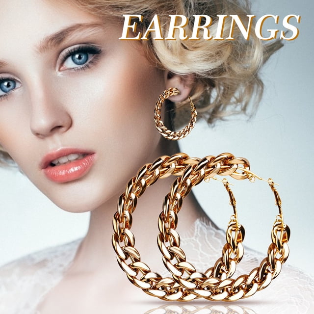 Xihbxyly Ofertas Prime Pendientes de Cadena Exagerados de aleación de Oro, Joyas de Damas