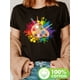thumbnail image 1 of Camiseta De Mujer Verano Casual Mujer Básica Camiseta Para Deportes Callejeros PlayaWomen's 100% Tie-Dye Art Print T-Shirt – Short Sleeve Crew Neck Casual Top with Vibrant Palette Design for Summer, 1 of 6