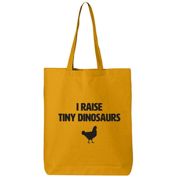 I Raise Tiny Dinosaurs Cotton Canvas Tote Bag